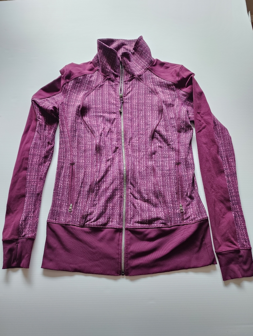 Lululemon Nice Asana Ziggy Wee August Glo / Plum- Sz 10 EUC